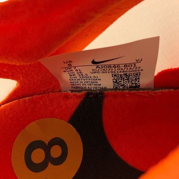 Nike Zoom Victory Waffle 5 Total Orange Volt Track Field Shoes Mens Size 8 - Picture 10 of 10